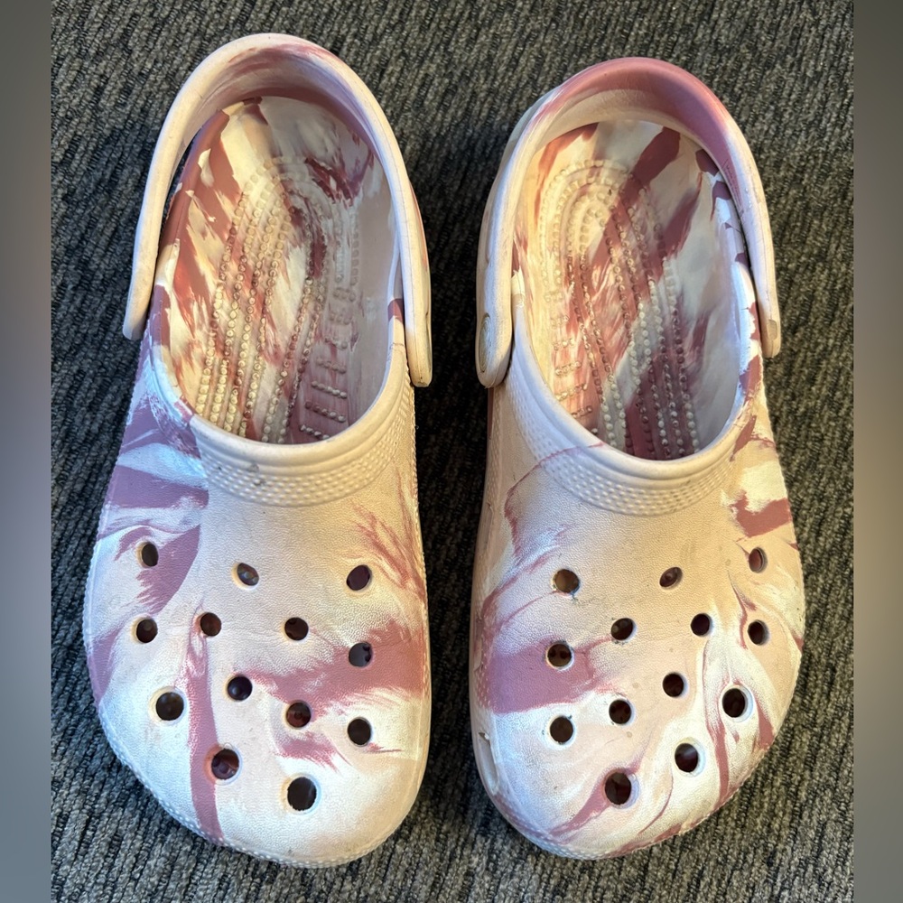 CROCS Classic Marbled Clogs Junior 3 Women’s 5